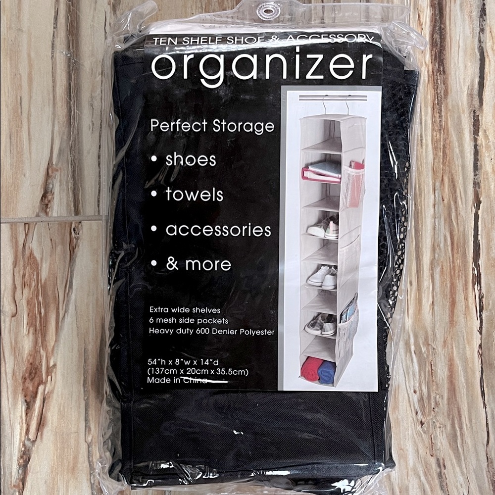 Black Hanging Shoe Organizer